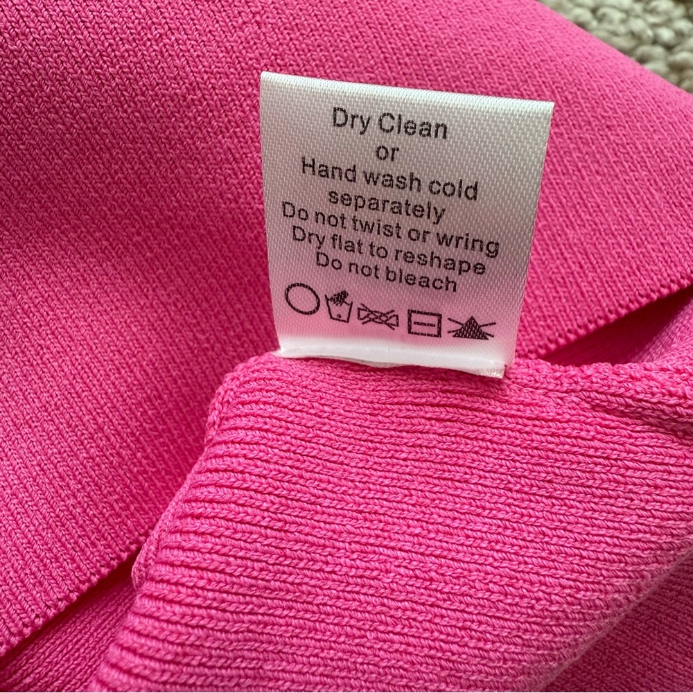 NEW Superdown Revolve Dymond Open Back Dress Hot Pink Size Large‎ Bodycon - Picture 7 of 11